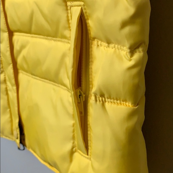 NEW Lucky Brand Down Quilted Puffer Yellow Vest L Zip unisex - Picture 7 of 15